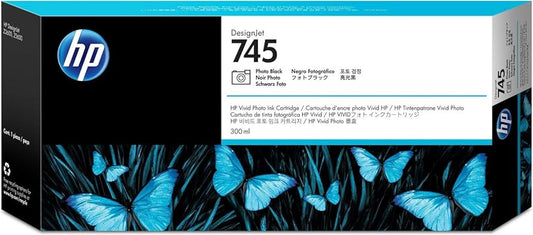 HP 745 300-ml DesignJet (F9K04A) Photo Black Ink Cartridge-0