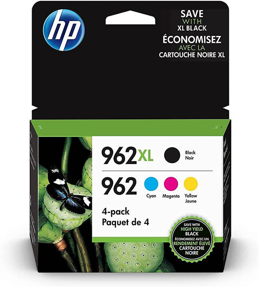 Original HP 962XL Black & 962 Cyan, Magenta, Yellow Ink Cartridge - 4 Pack-0