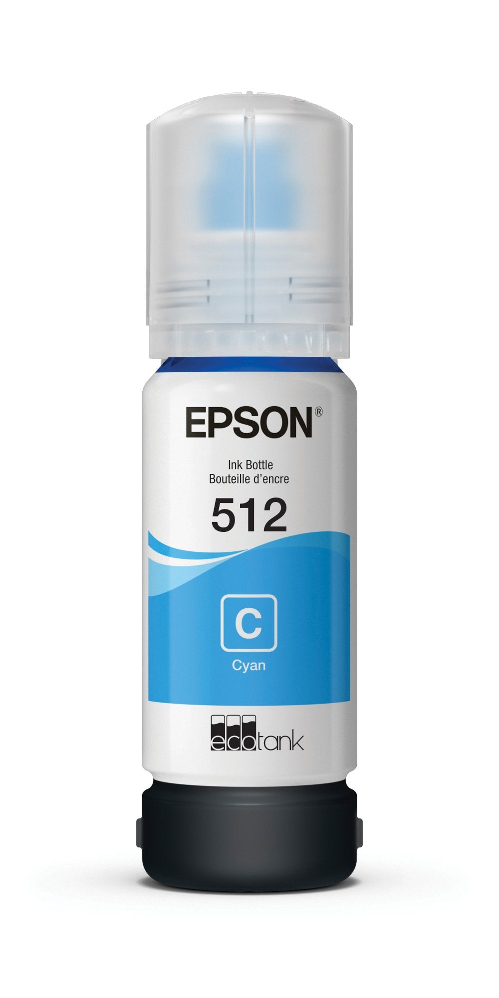 Original Epson 512 EcoTank Cyan Ink Bottle,T512220-S-0