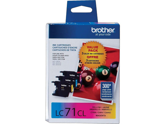 Brother LC61 Cyan, Magenta and Yellow Ink Cartridges (3 Pack)-0