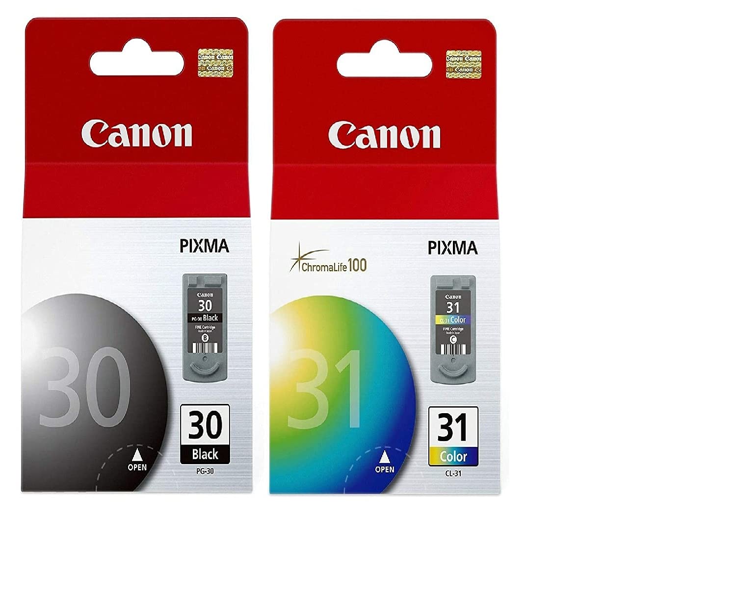 Canon PG-30 Black and CL-31 Color Printer Ink Cartridges-0