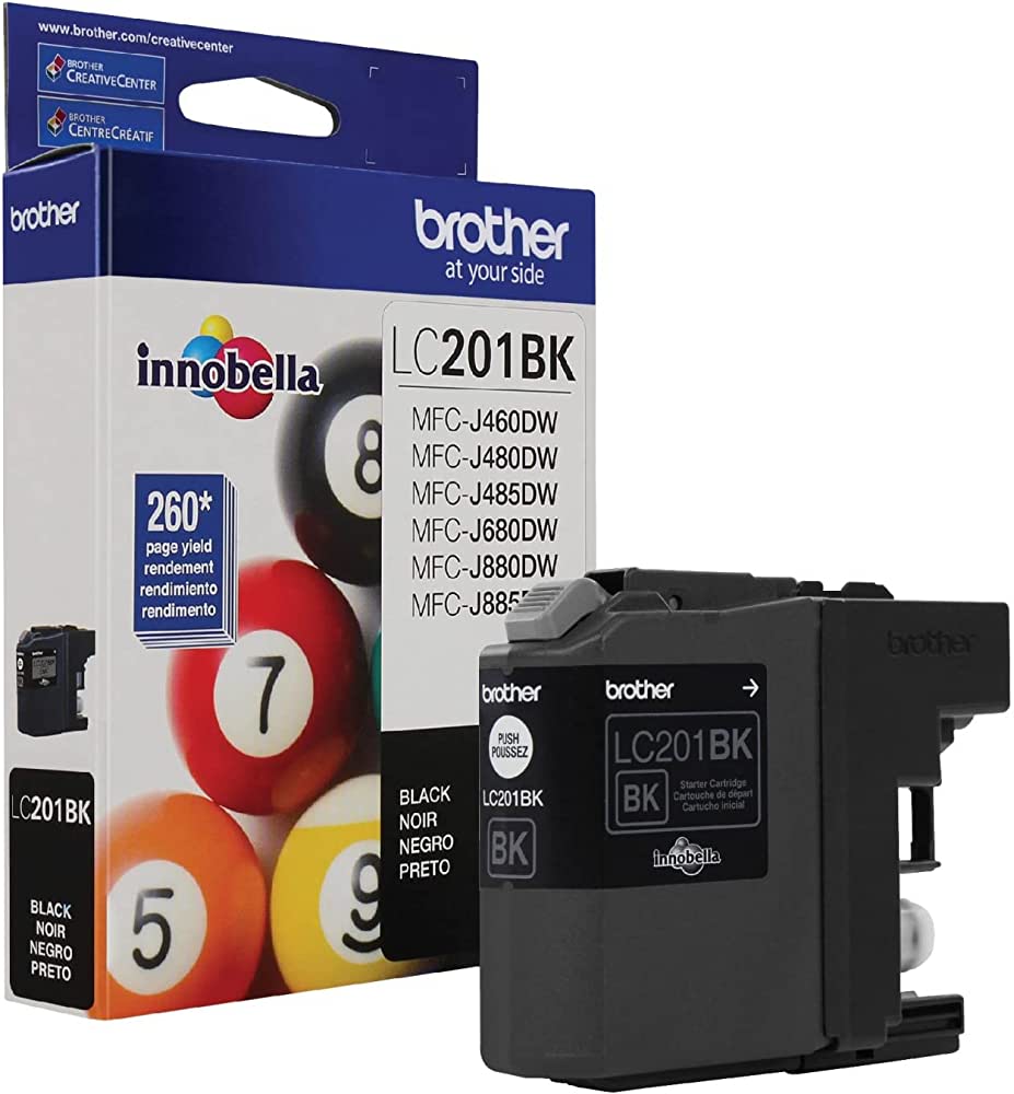 New Genuine Brother LC201 Black Ink Cartridge-0