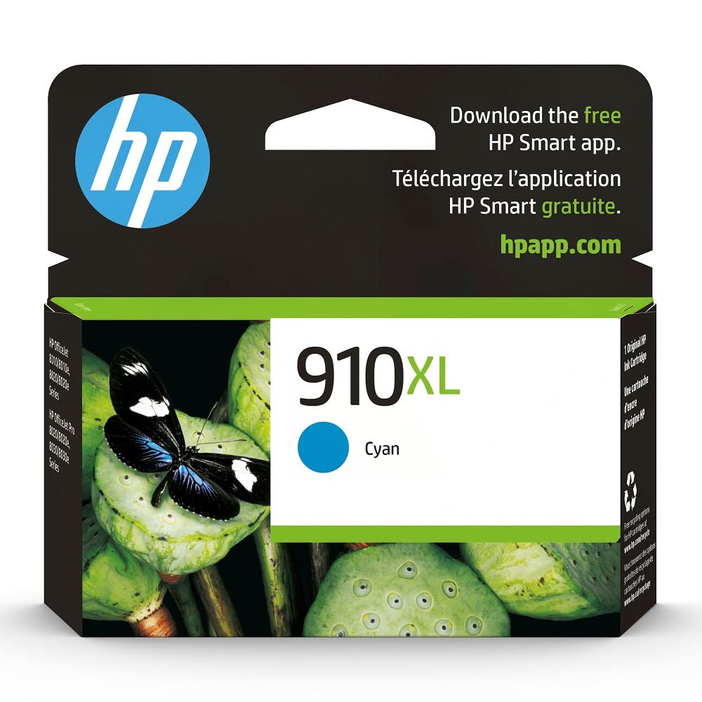 Original HP 910XL (3YL62AN) Cyan High Yield Ink Cartridge-0