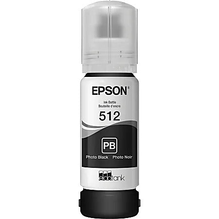 Original Epson 512 EcoTank Photo Black Ink Bottle, T512120-S-0