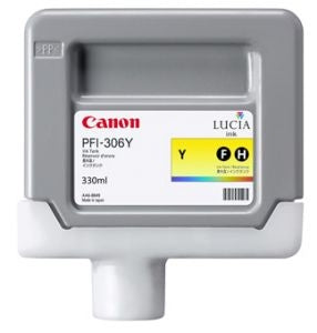 Canon PFI-306Y Standard-Yield Yellow Ink Cartridge, 6660B001-0