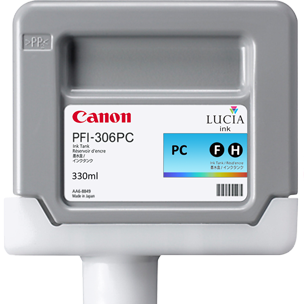 Canon PFI-306PC Standard-Yield Photo Cyan Ink Cartridge, 6661B001-0