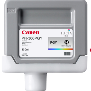 Canon PFI-306PGY Standard-Yield Photo Grey Ink Cartridge, 6667B001-0