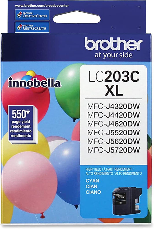 Brother LC203CXL High Yield Cyan Ink Cartridge-0