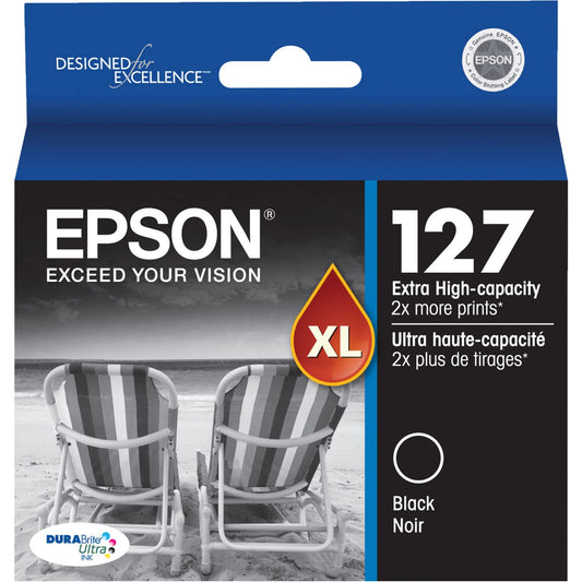 Original Epson 127 Black ink cartridge, Extra High Yield Capacity-0