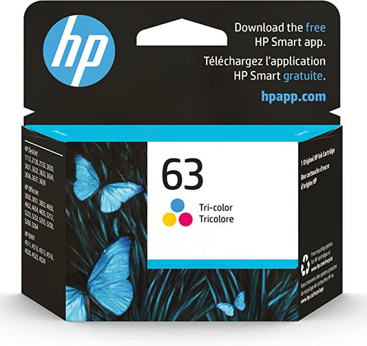 Original HP 63 (F6U61AN) Tri-Color Ink Cartridge-0