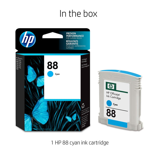 HP 88 (C9386AN) Cyan Ink Cartridge-0