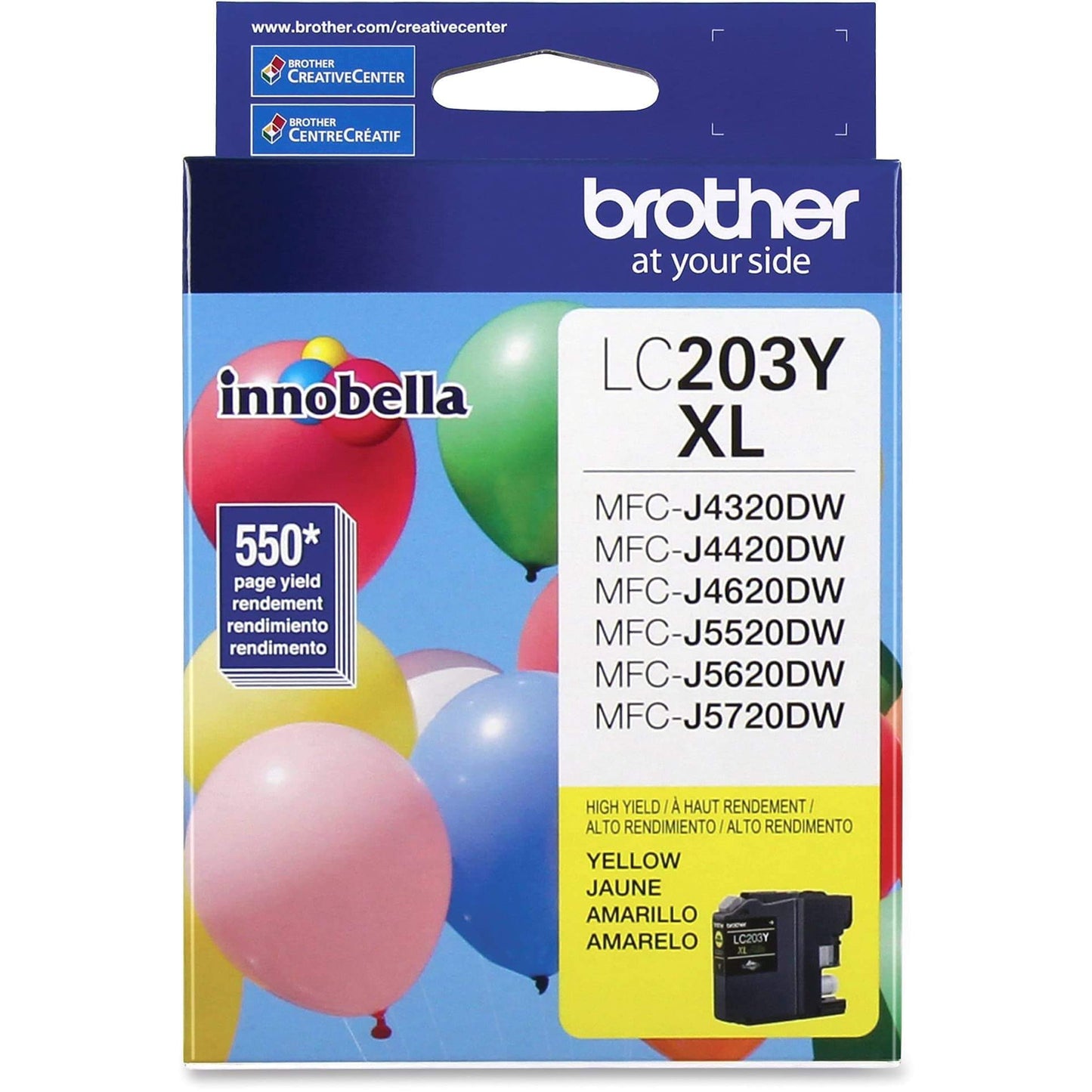 Brother LC203YXL High Yield Yellow Ink Cartridge-0