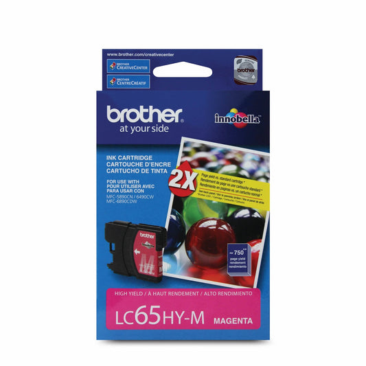 Original Brother LC65 Magenta Ink Cartridge-0