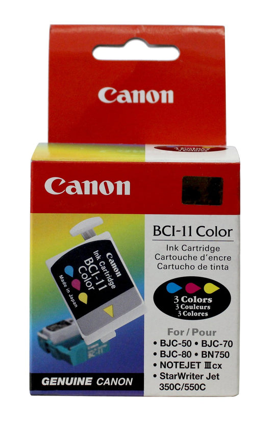 Original Canon BCI-11 Color Ink Cartridge-3 Pack-0