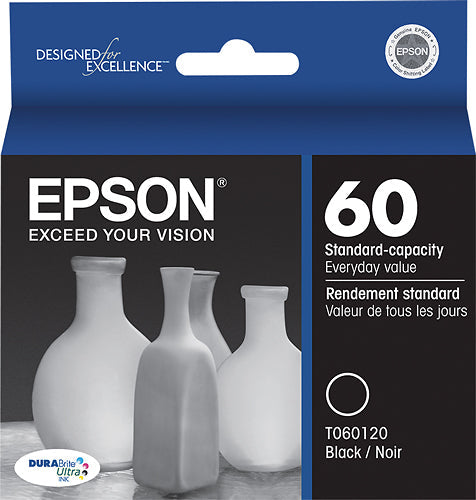 New Genuine Epson 60 (T060120) Black Ink Cartridge-0