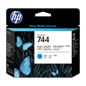 HP 744 Photo Black and Cyan Printhead, F9J86A-0