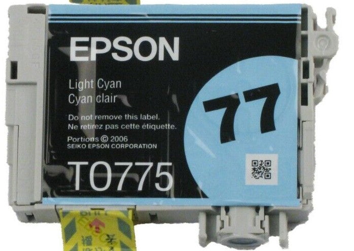 Original Epson 77 (T0775) Light Cyan Ink Cartridge-0