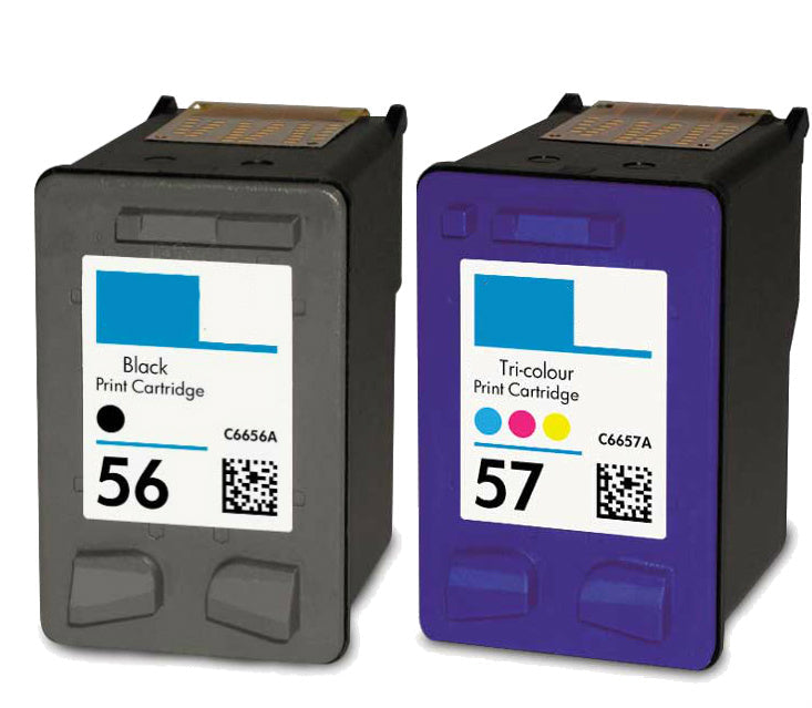 HP 56 Black and 57 Tricolor Ink Cartridges- Combo Pack-1