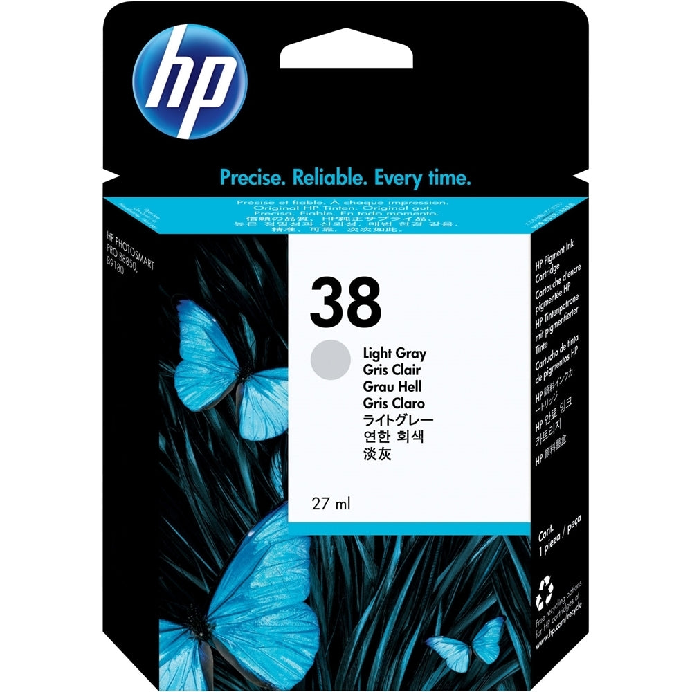 OEM HP 38 Light Gray (C9414A) Ink Cartridge-0