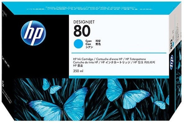 Original HP 80 (C4846A) Cyan Ink Cartridge-0