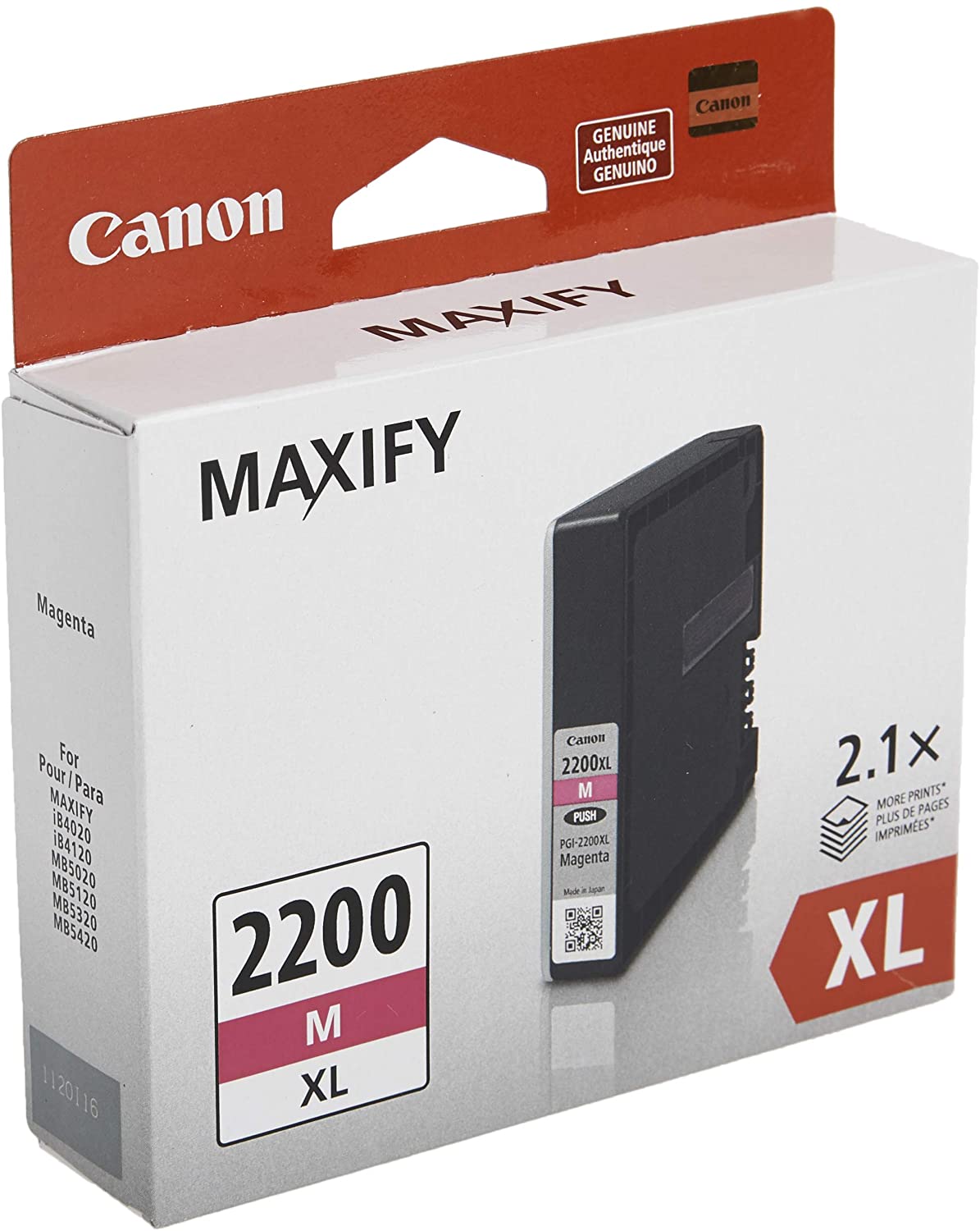 Original Canon PGI-2200XL Magenta Ink Cartridge-0