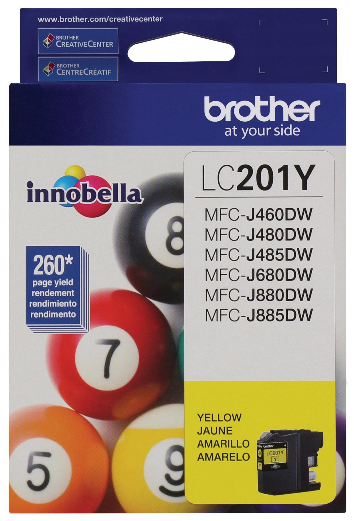 New Genuine Brother LC201 Yellow Ink Cartridge-0