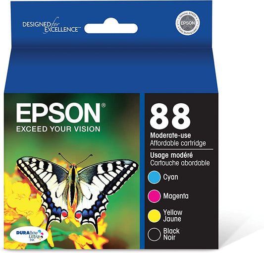 Original EPSON 88 Black, Cyan, Magenta and Yellow Ink Cartridge-0