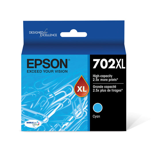 Epson T702XL Cyan High Yield (T702XL220-S) Ink Cartridge-0