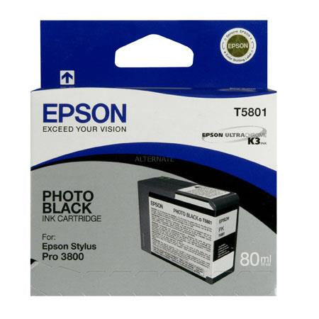 Original Epson T5801 Photo Black 80ml Ink Cartridge-0