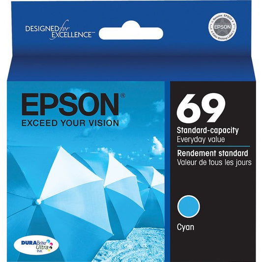 New Genuine Epson 69 Cyan Ink Cartridge-0