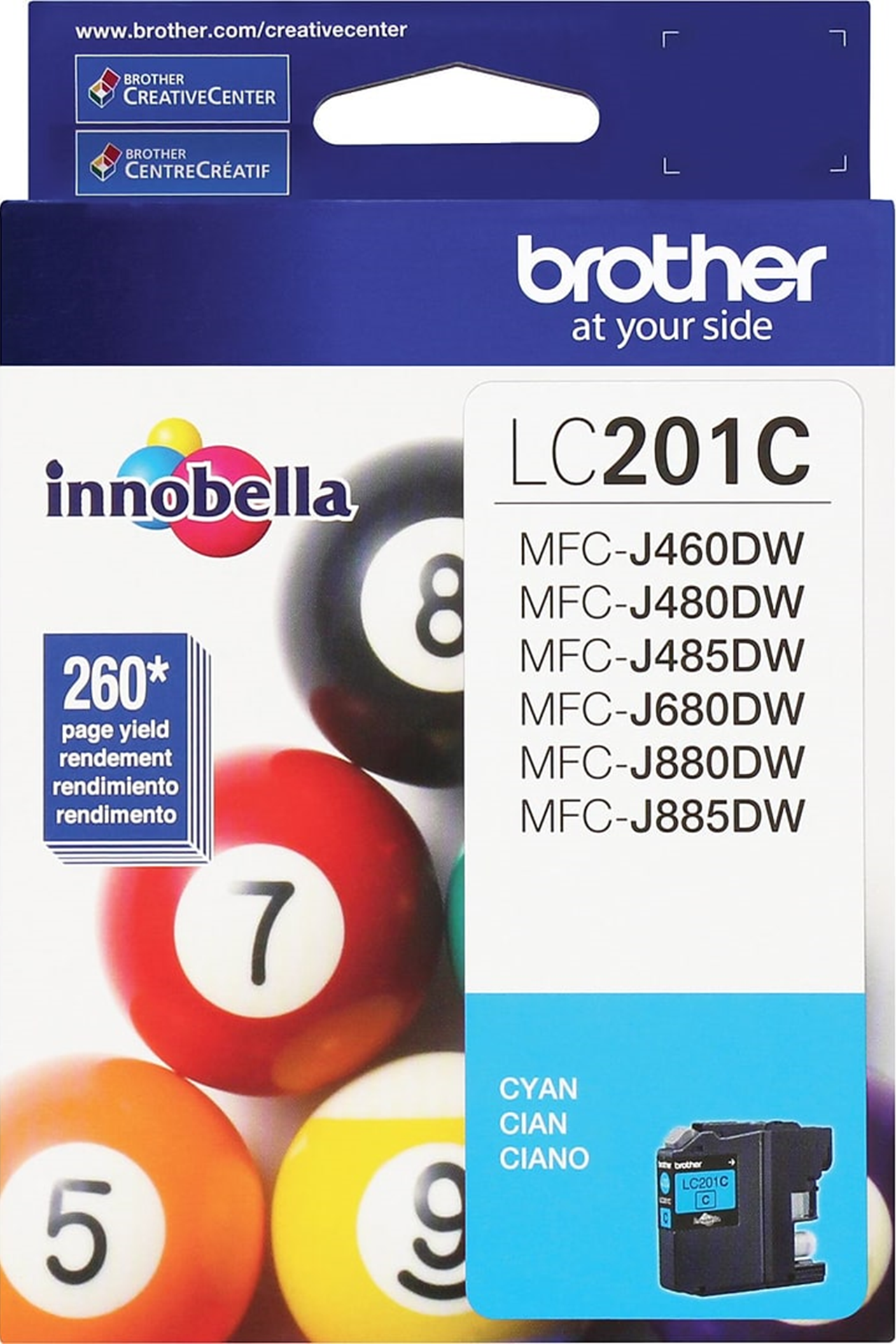 New Genuine Brother LC201 Cyan Ink Cartridges-0