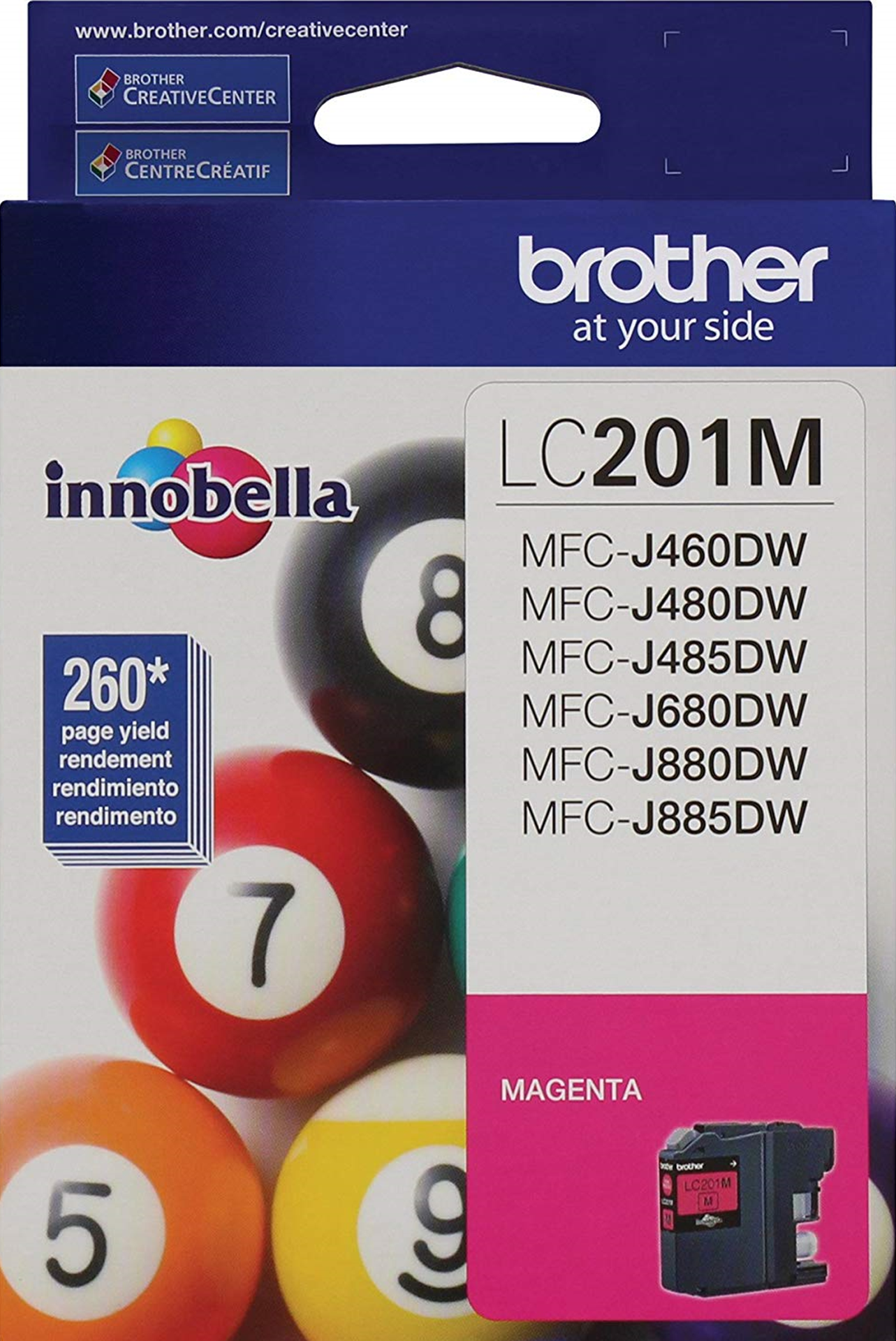 New Genuine Brother LC201 Magenta Ink Cartridges-0