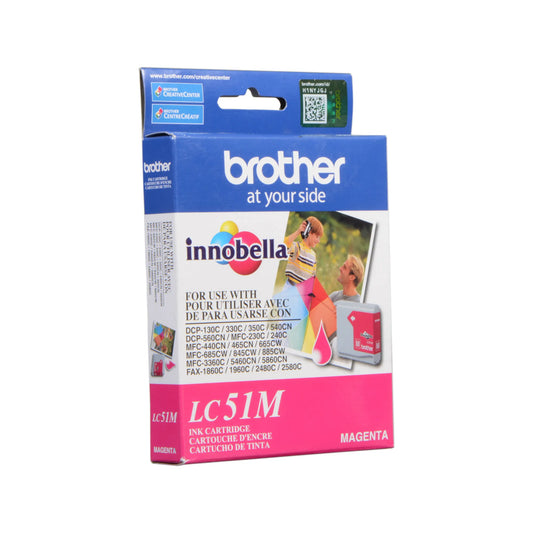 Brother LC51M Magenta Ink Cartridge-0