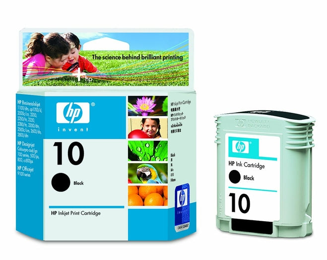 HP 10 Standard-Yield Black Inkjet Cartridge, C4840A-0