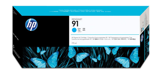 Original HP 91 775-ml (C9467A) Cyan Ink Cartridge-0