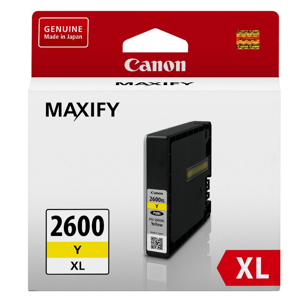 Original Canon PGI-2600XL Yellow Ink Cartridge-0