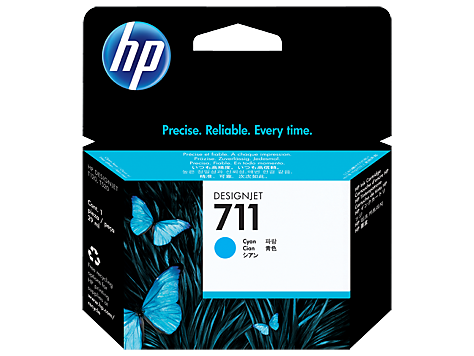 Original HP 711 29-ml (CZ130A) Cyan DesignJet Ink Cartridge-0