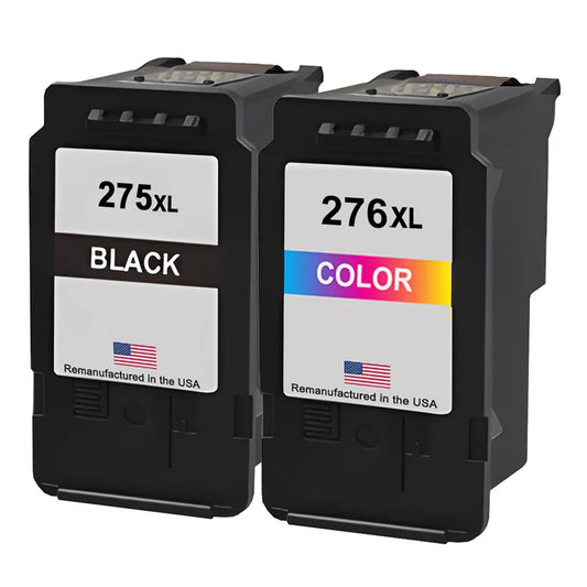 Compatible Replacement for Canon 275XL Black &amp; 276XL Color — Remanufactured High-Yield Ink Cartridge 2-Pack