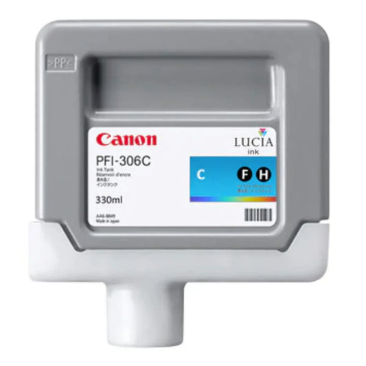 Canon PFI-306C Standard-Yield Cyan Ink Cartridge, 6658B001-0