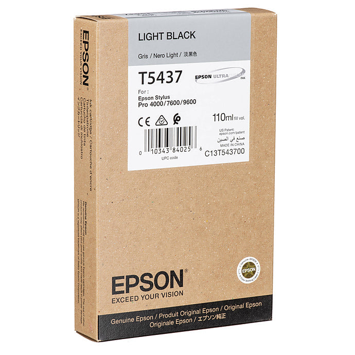 Original Epson T543700 110ml Light Black Ink Cartridge-0