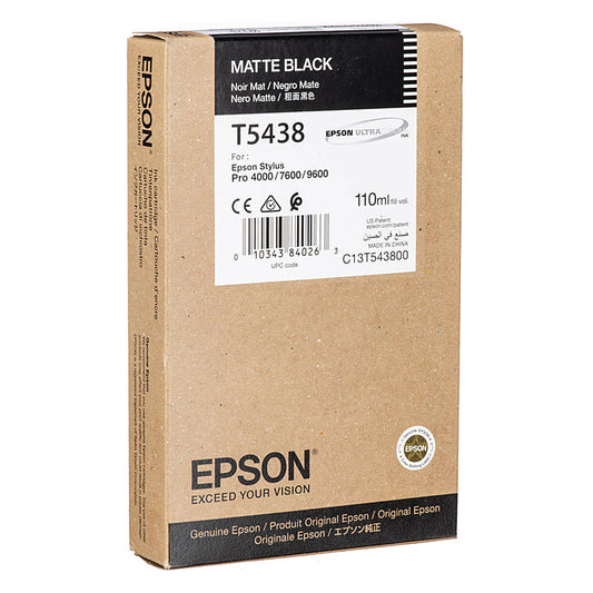 Original Epson T543800 110ml Matte Black Ink Cartridge-0