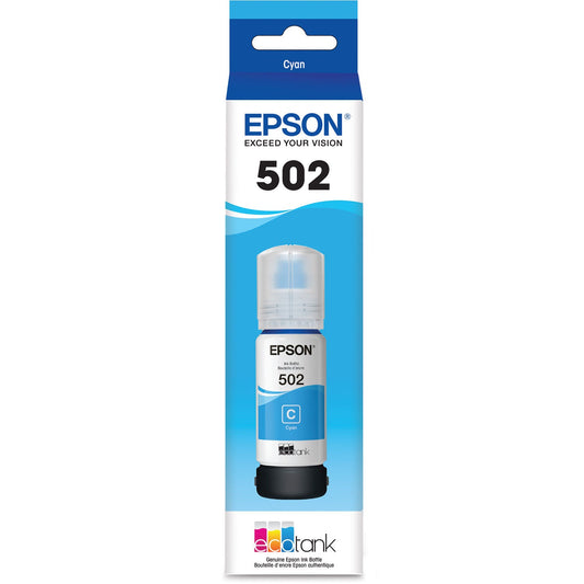 Epson 502 Cyan Ink Bottle, T502220-S-0