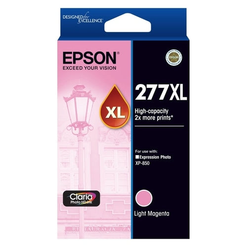 Epson 277XL High Yield Light Magenta Ink Cartridge, T277XL620-S-0