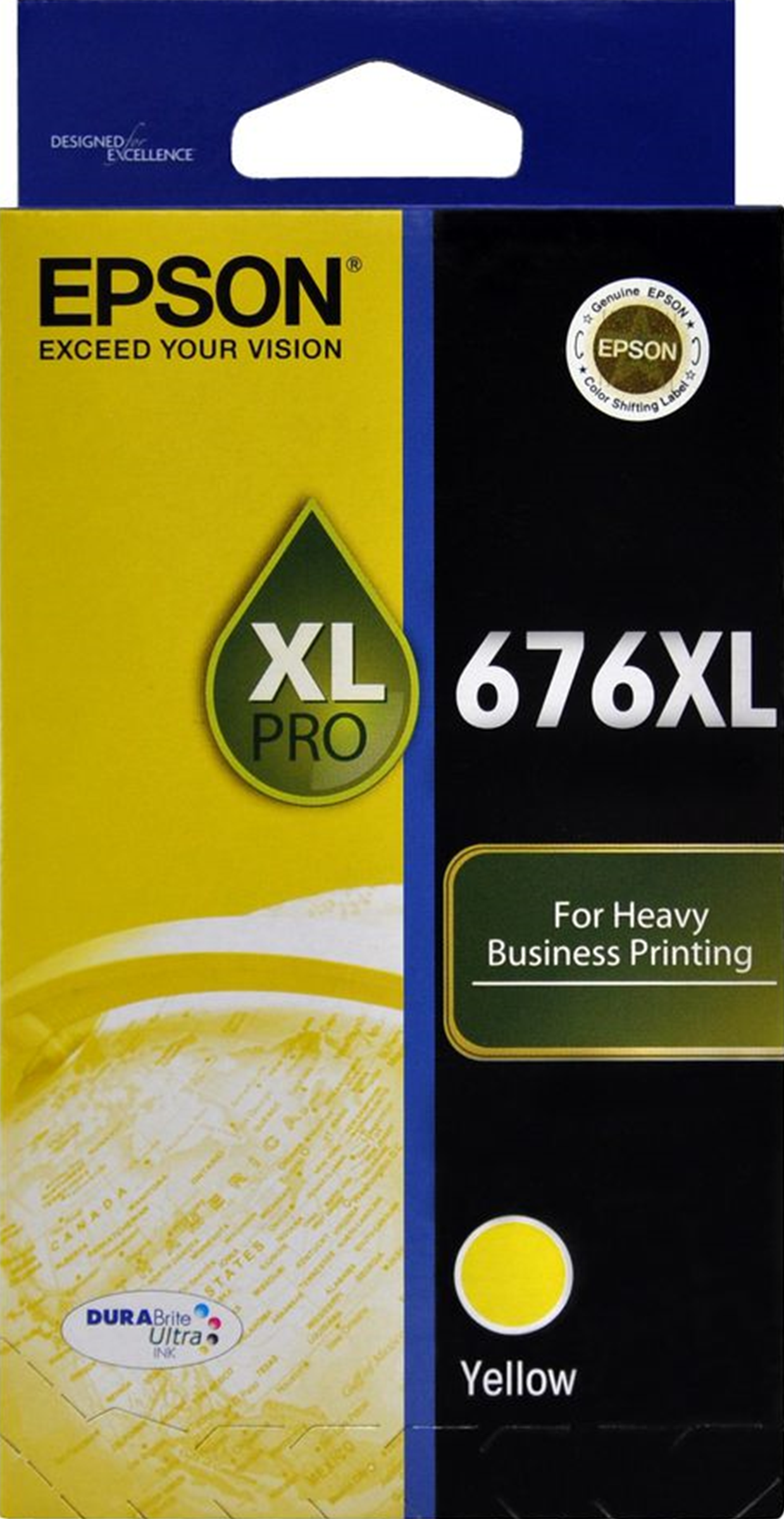 New Epson 676XL Yellow Ink Cartridge-0