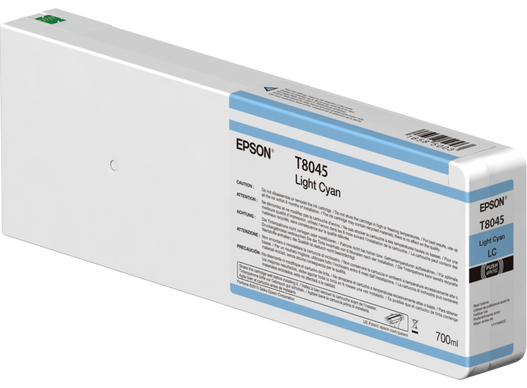 Epson (T8045) 700ml UltraChrome HD Light Cyan Ink Cartridge, T804500-0