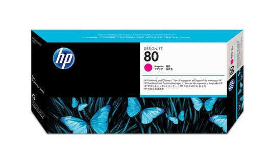 HP 80 (C4822A) Magenta Printhead & Printhead Cleaner-0