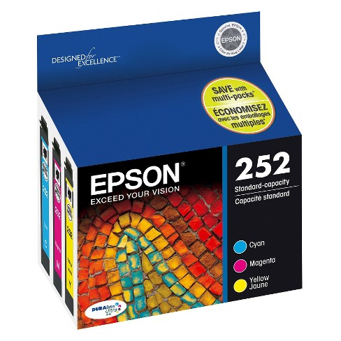 Original Epson 252 Black, Cyan, Magenta, Yellow Ink Cartridge-0