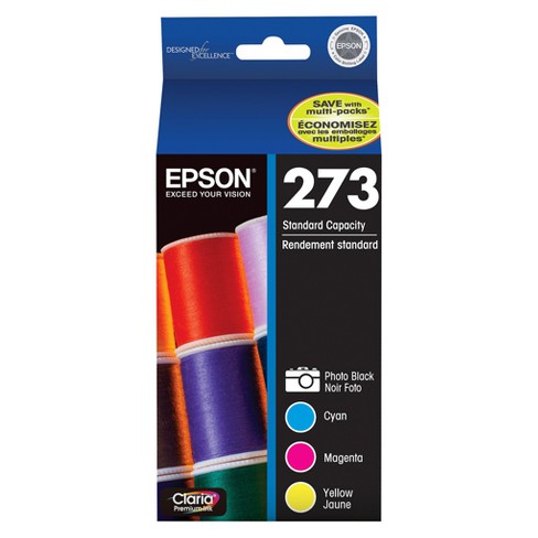 Original Epson 273 Photo Black, Cyan, Magenta, Yellow Ink Cartridges-0