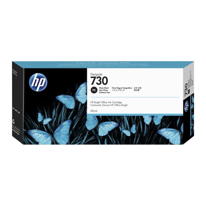 Original HP 730 300-ml (P2V73A) Photo Black Ink Cartridge-0