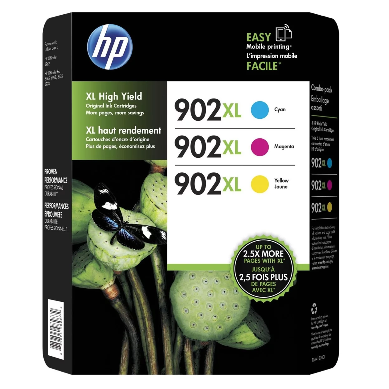 Original HP 902XL Cyan, Magenta & Yellow Ink Cartridge-0